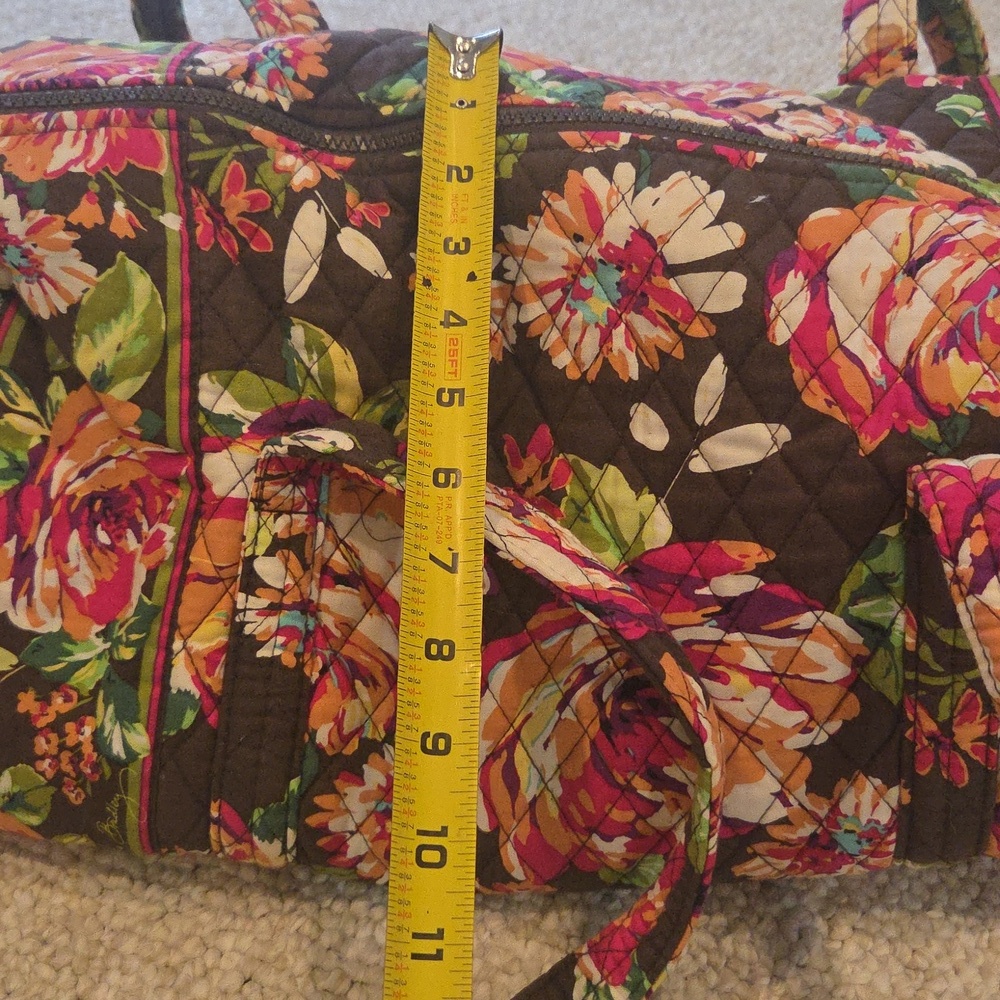 Vera Bradley Floral Brown Travel Bag - Picture 13 of 16